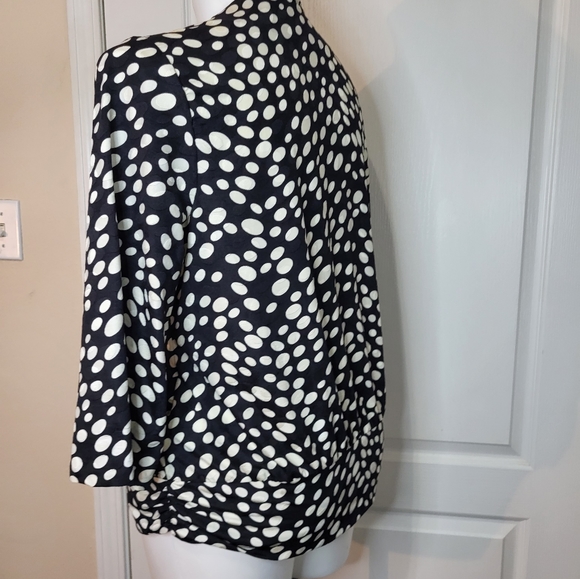 Jones New York Polkadot Wrap Top Blouse - Picture 6 of 11